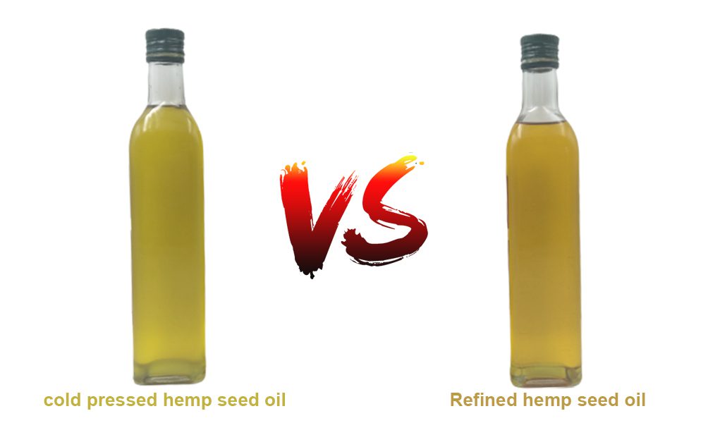 Huile de graines de chanvre froide VS huile de graines de chanvre raffinée Cold Hemp seed oil  VS  refine hemp seed oil