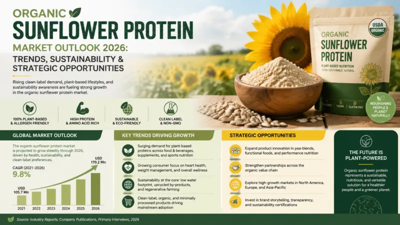 Perspectives Du Marché De La Protéine De Tournesol Biologique 2026 : Tendances, Durabilité Et Opportunités Stratégiques Organic Sunflower Protein Market Outlook 2026 Trends, Sustainability &Amp; Strategic Opportunities