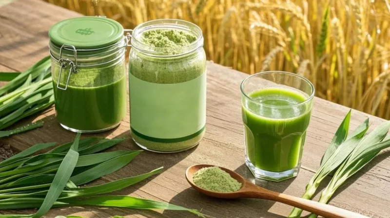 Poudre D’herbe D’orge Biologique Et Poudre De Jus : L’élixir Vert De La Nature Pour La Détox, L’énergie Et Une Santé Éclatante Organic Barley Grass Powder