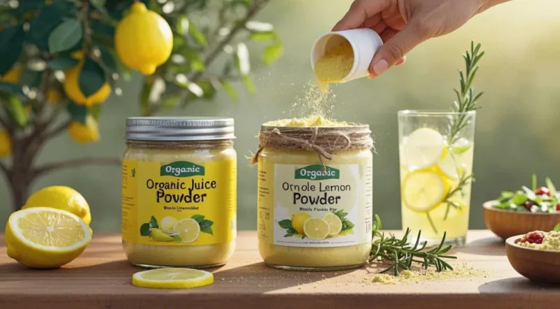 Poudre De Jus De Citron Biologique Et Poudre De Citron : Acidulée, Polyvalente Et Pure—Votre Dose Quotidienne De Soleil En Pot Organic Lemon Juice Powder