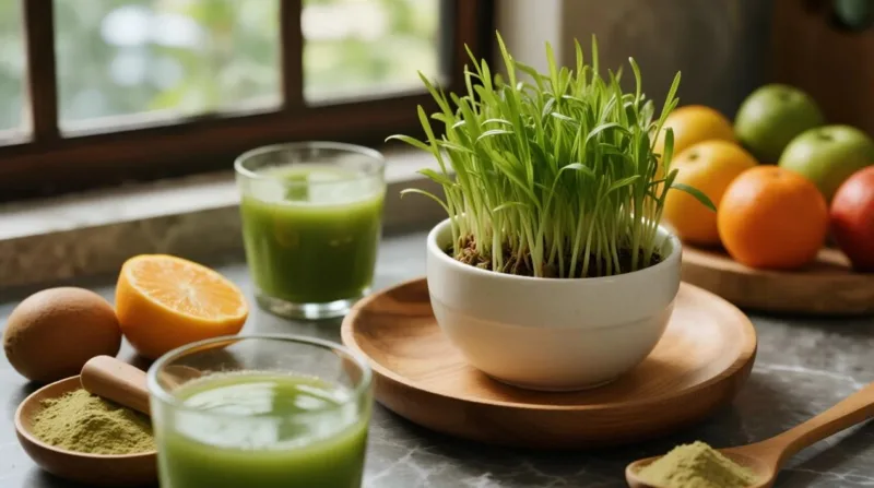 Votre Routine Bien-Être Passe-T-Elle À Côté De Cette Puissance Verte ? Découvrez La Poudre D'Herbe De Blé Biologique ! Organic Wheatgrass Powder &Amp; Juice