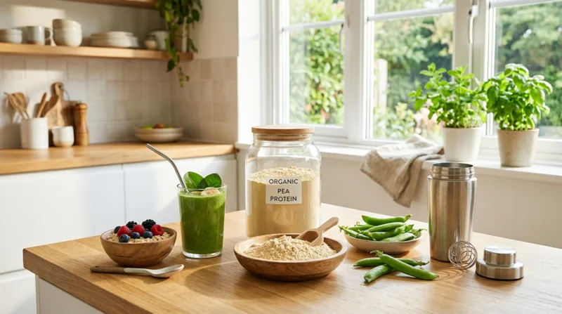 Montez En Puissance Naturellement : Guide Complet Des Bienfaits De La Protéine De Pois Bio Et Comment La Choisir Power Up Naturally The Complete Guide To Organic Pea Protein Benefits &Amp; Selection