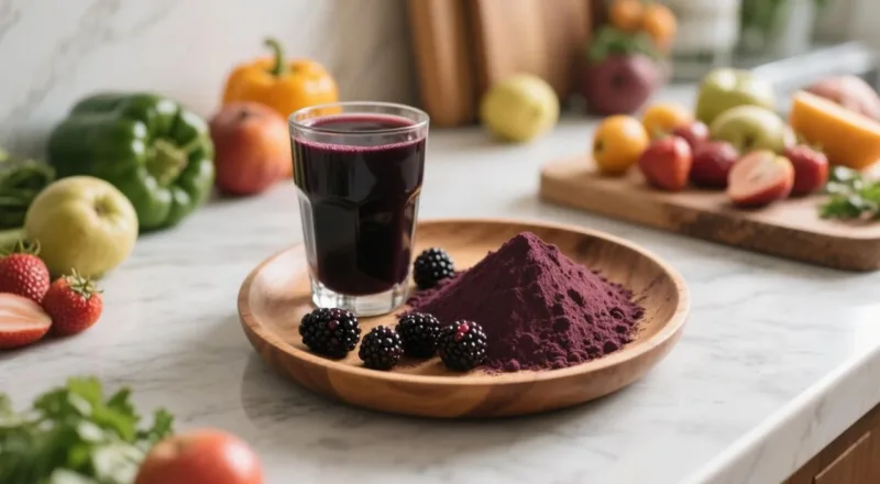 Vous Cherchez Un Délicieux Coup De Pouce Antioxydant ? Avez-Vous Découvert La Poudre De Mûre Biologique ? Organic Blackberry Powder &Amp; Juice