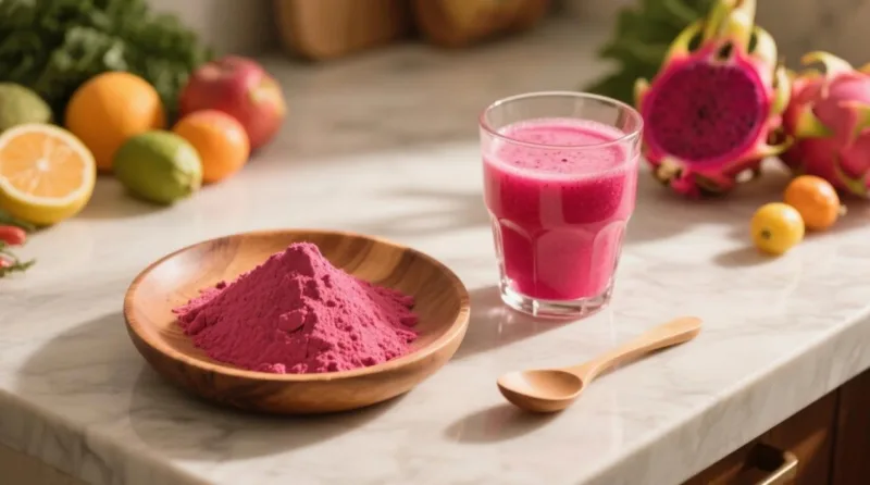 Vous Cherchez Une Touche Tropicale De Couleur Et De Nutrition ? Avez-Vous Découvert La Poudre De Fruit Du Dragon Biologique ? Organic Dragon Fruit Powder &Amp; Juice