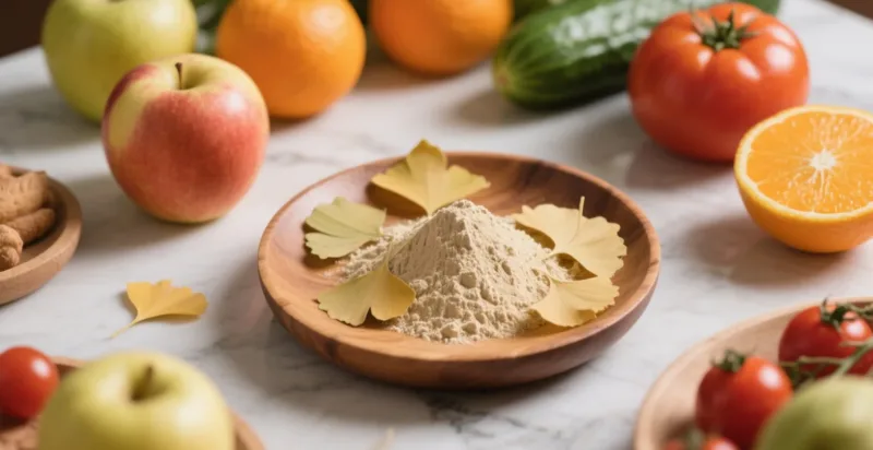 Poudre D’extrait De Ginkgo Pour La Santé Du Cerveau : Amélioration Cognitive Naturelle Organic Ginkgo Extract Powder