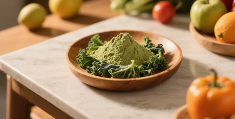 Pourquoi Choisir La Poudre De Chou Frisé Biologique Plutôt Que Le Chou Frisé Frais Pour Votre Nutrition Quotidienne ? Organic Kale Powder