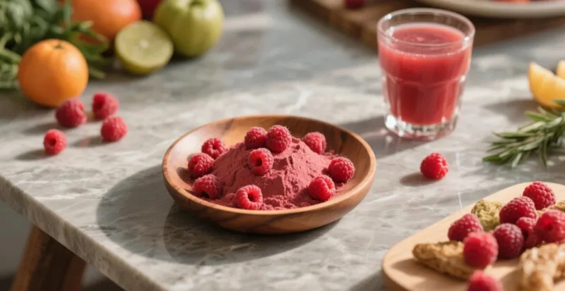 Pourquoi Choisir La Poudre De Framboise Biologique ? Un Superaliment Naturel Pour Une Meilleure Santé Organic Raspberry Powder &Amp; Juice