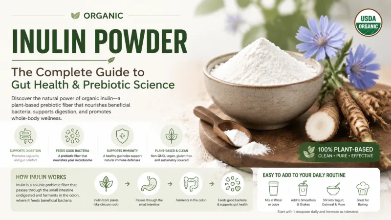 Poudre D'Inuline Bio : Le Guide Complet De La Santé Intestinale Et De La Science Prébiotique Organic Inulin Powder The Complete Guide To Gut Health &Amp; Prebiotic Science