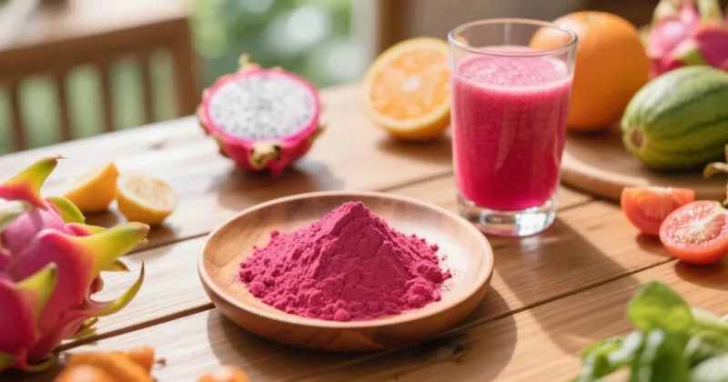 Bienfaits De La Poudre De Fruit Du Dragon : Apports Nutritionnels Quotidiens Et Applications Bien-Être Organic Dragon Fruit Powder