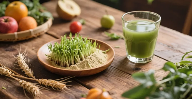 Poudre De Blé En Herbe Pour Une Énergie Naturelle : Vitalité Quotidienne Avec Les Légumes Verts Biologiques Organic Wheatgrass Powder &Amp; Juice