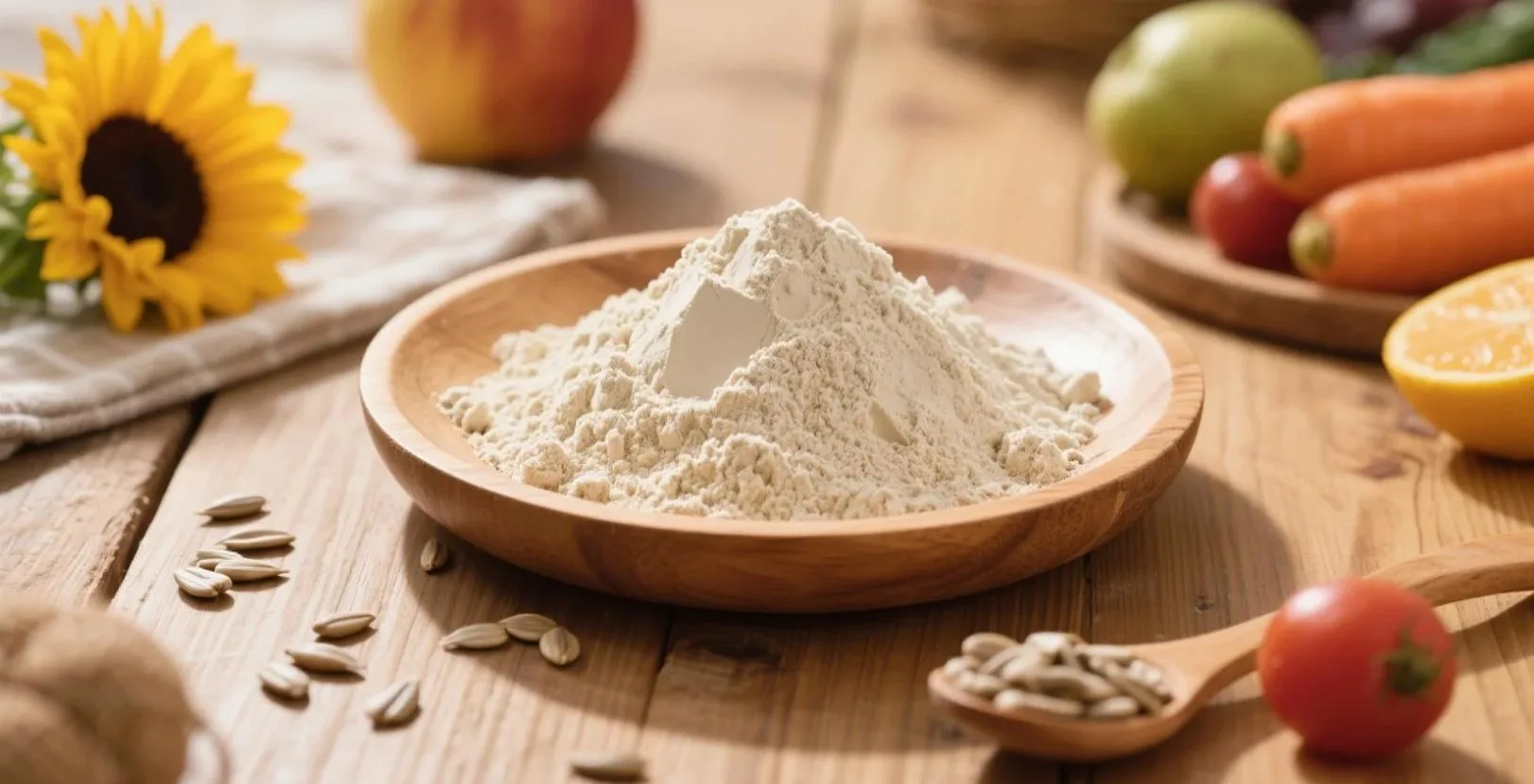 Applications Fonctionnelles Du Concentré De Protéines De Tournesol Biologique En Boulangerie, Snacks Et Boissons Poudre De Protéine De Graines De Tournesol Biologique
