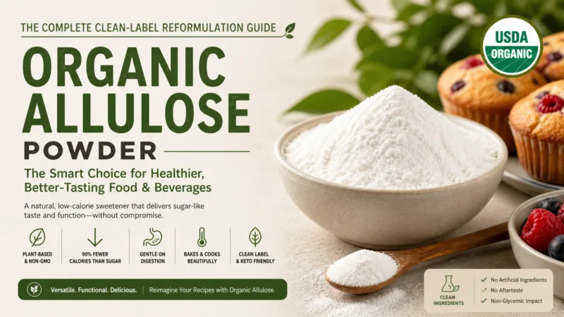 Poudre D'Allulose Biologique : Le Guide Complet De Reformulation Clean-Label Pour Les Fabricants Alimentaires Organic Allulose Powder The Complete Clean-Label Reformulation Guide For Food Manufacturers
