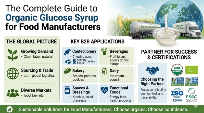 Sirop De Glucose Biologique – Guide Complet Des Applications B2B Pour Les Fabricants De Produits Alimentaires Organic Glucose Syrup The Complete B2B Applications Guide For Food Manufacturers