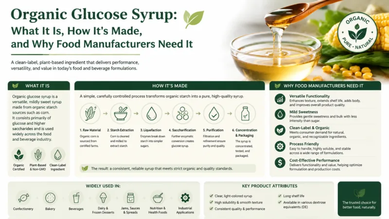 Introduction Au Sirop De Glucose Biologique – Guide Pour Les Fabricants De Produits Alimentaires Organic Glucose Syrup What It Is, How It'S Made, And Why Food Manufacturers Need It
